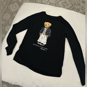 Ralph Lauren polo bear black long sleeve shirt